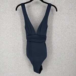 Seafolly Collective Cross Back One Piece Swimsuit Size 14 True Navy Beach Pool